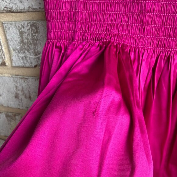 Natural Life Elastic Waist Satin Magenta Pink Skirt Shorts Women's Size XS - Picture 4 of 7